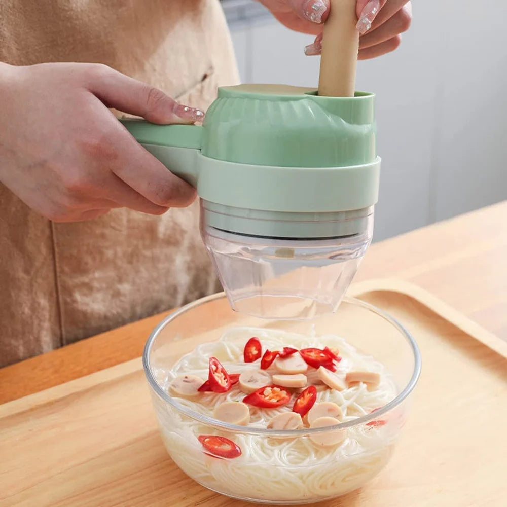 4-in-1 Electric Portable Vegetable Cutter with Brush