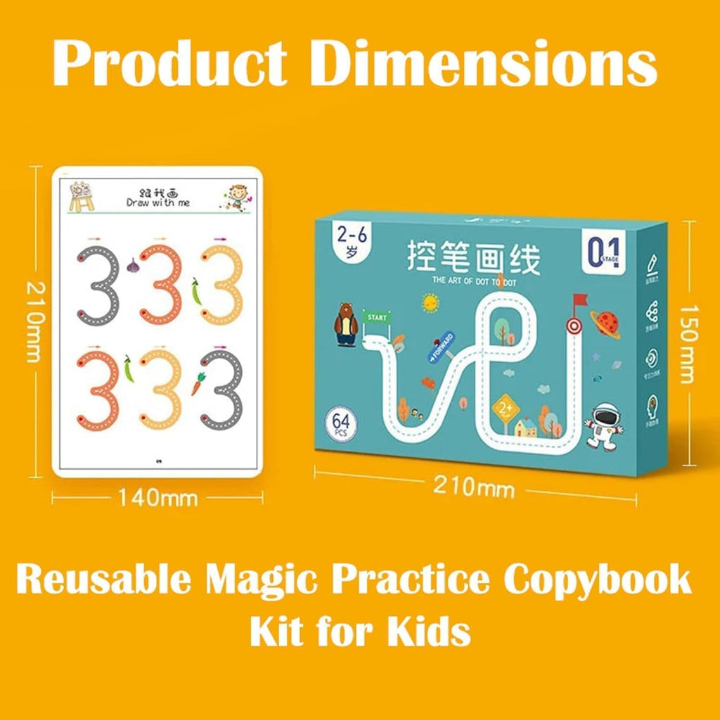 64 Pages Magical Tracing Workbook Set