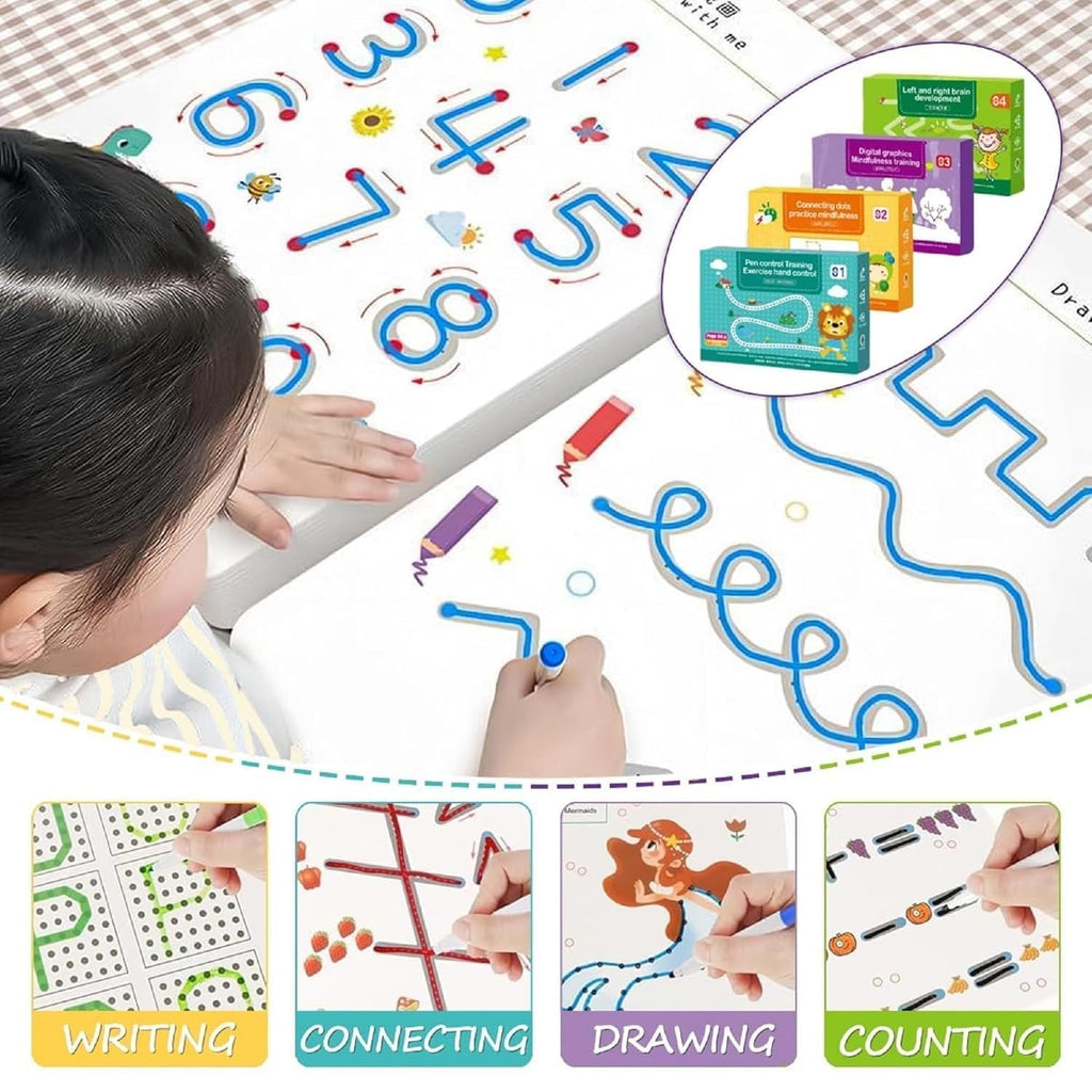 64 Pages Magical Tracing Workbook Set