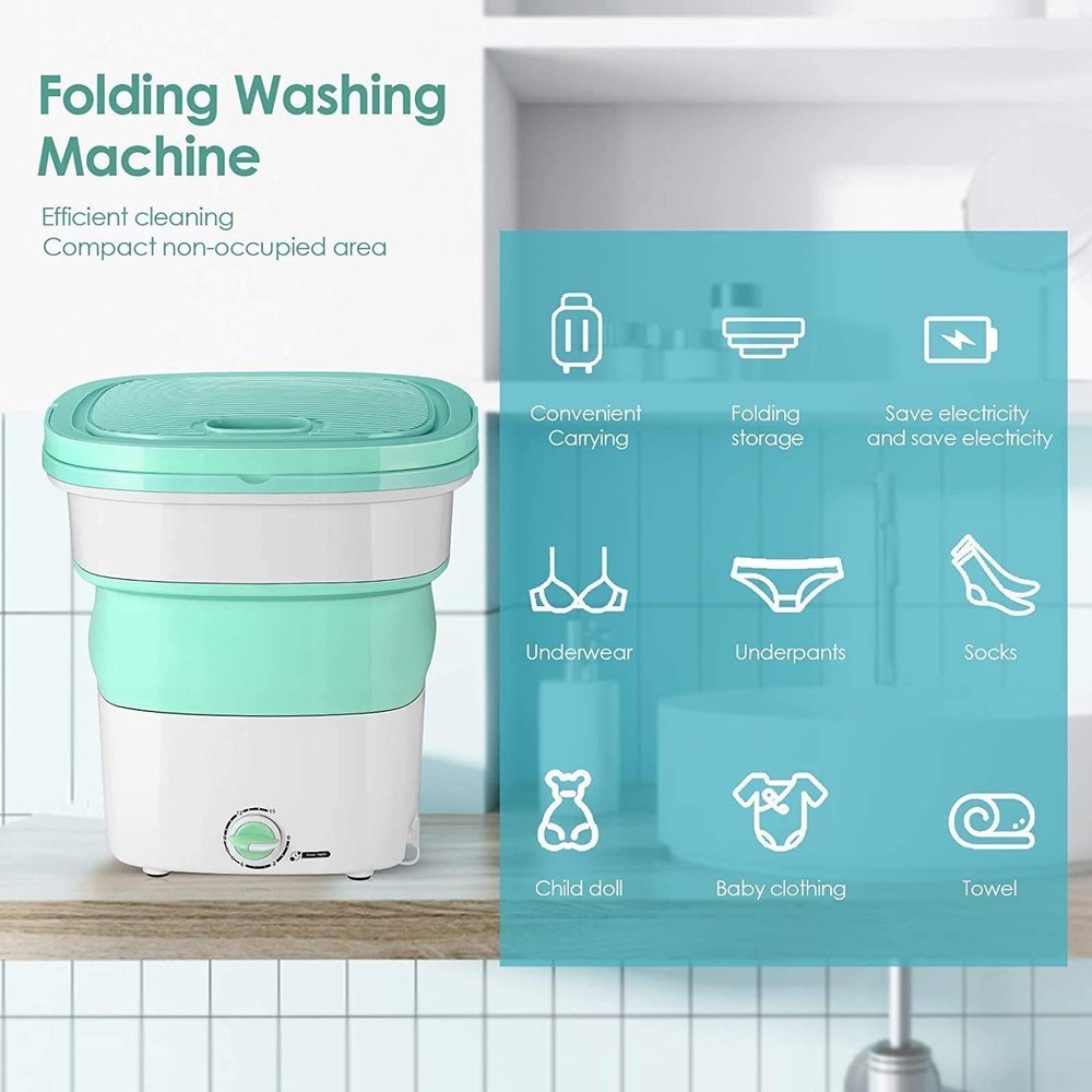 Mini Foldable Washing Machine, Capacity: 2.3 Cubic Centimeters