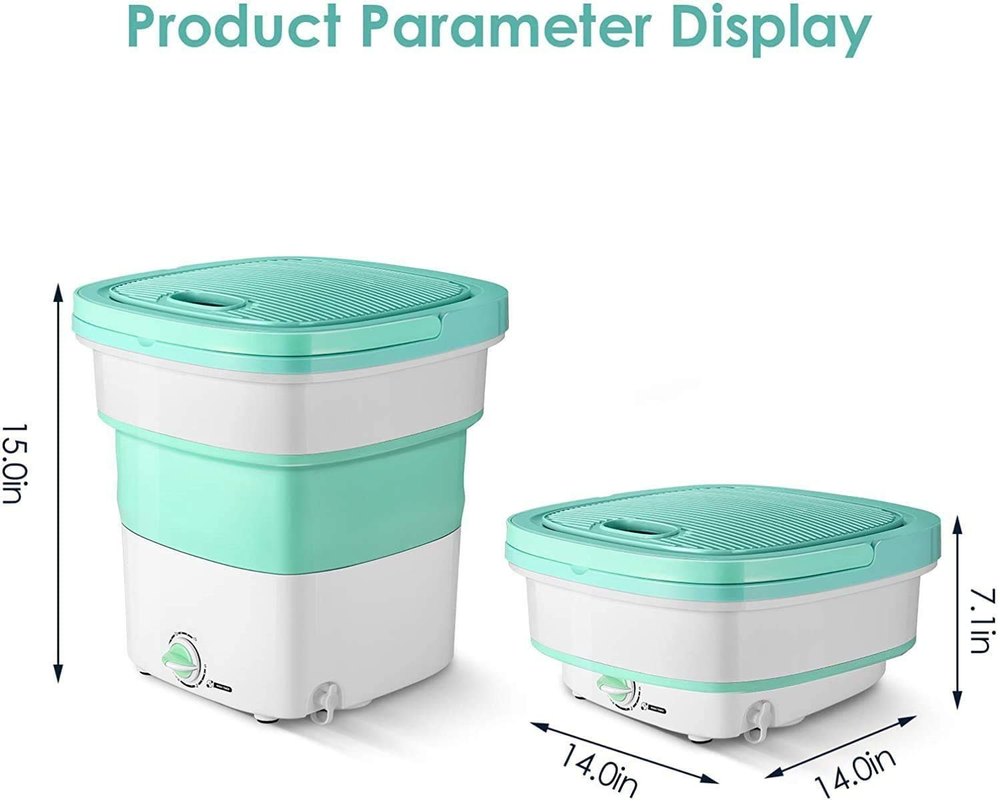 Mini Foldable Washing Machine, Capacity: 2.3 Cubic Centimeters